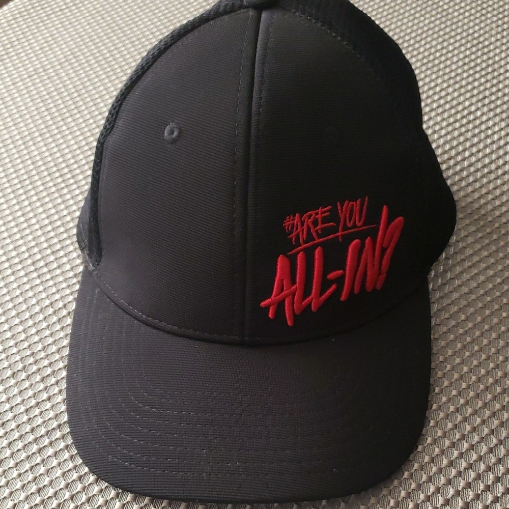 Black and Red Embroidered Women's Hat